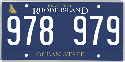 RI license plate 978979