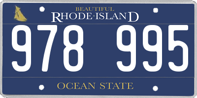 RI license plate 978995
