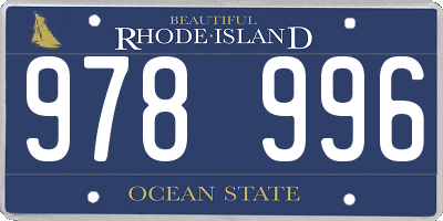 RI license plate 978996