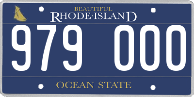 RI license plate 979000