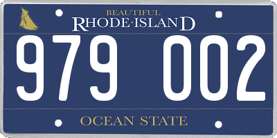 RI license plate 979002