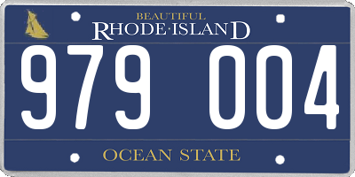 RI license plate 979004