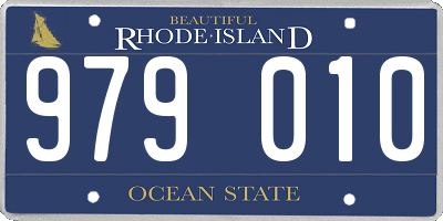 RI license plate 979010