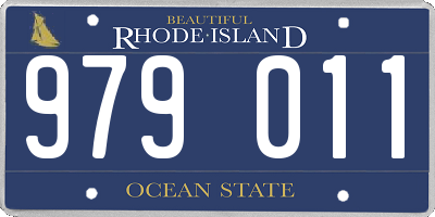 RI license plate 979011