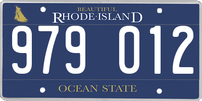 RI license plate 979012