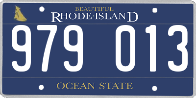 RI license plate 979013