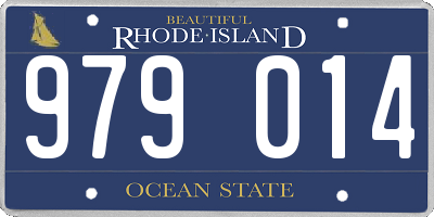 RI license plate 979014