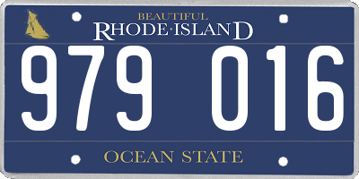 RI license plate 979016