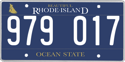 RI license plate 979017