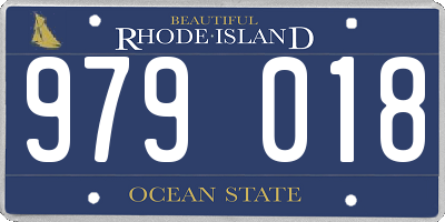 RI license plate 979018