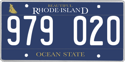 RI license plate 979020