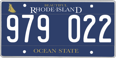 RI license plate 979022