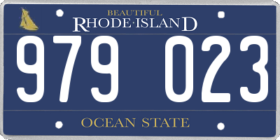 RI license plate 979023