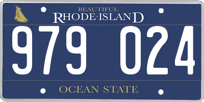 RI license plate 979024