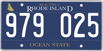 RI license plate 979025
