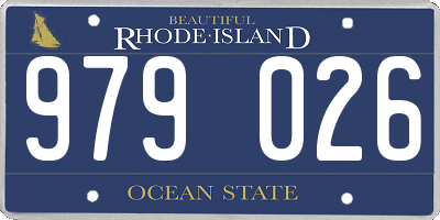 RI license plate 979026