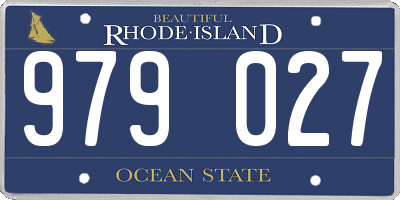 RI license plate 979027