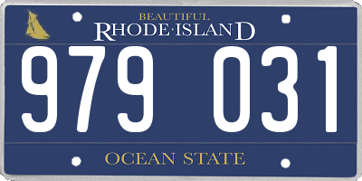 RI license plate 979031