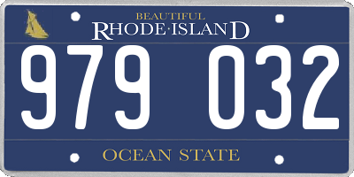 RI license plate 979032