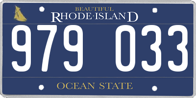 RI license plate 979033