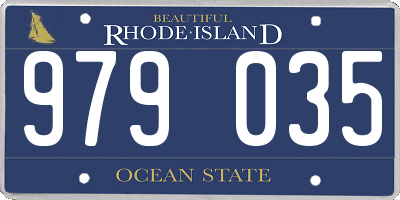 RI license plate 979035