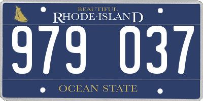 RI license plate 979037