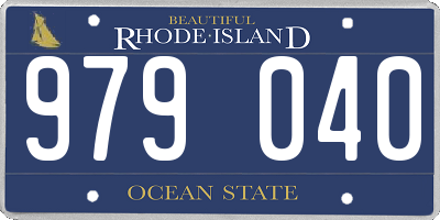 RI license plate 979040