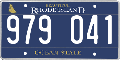 RI license plate 979041