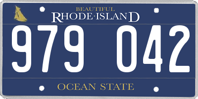 RI license plate 979042