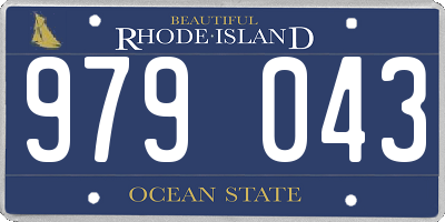 RI license plate 979043