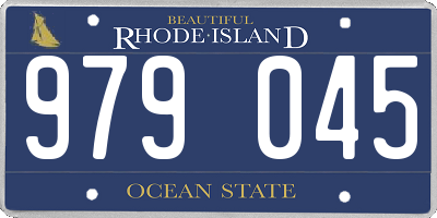 RI license plate 979045
