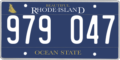 RI license plate 979047