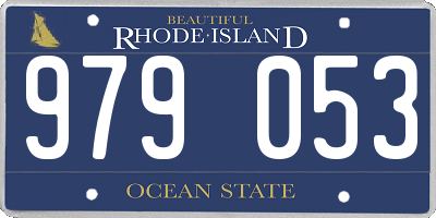 RI license plate 979053