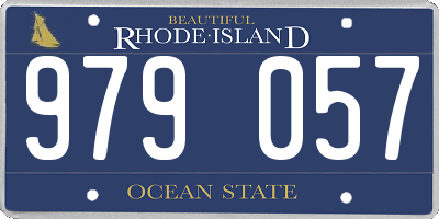 RI license plate 979057