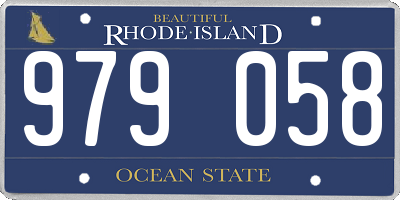 RI license plate 979058