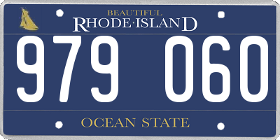 RI license plate 979060