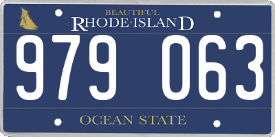 RI license plate 979063