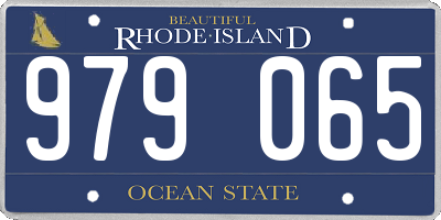 RI license plate 979065