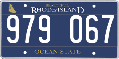 RI license plate 979067