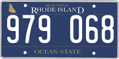 RI license plate 979068