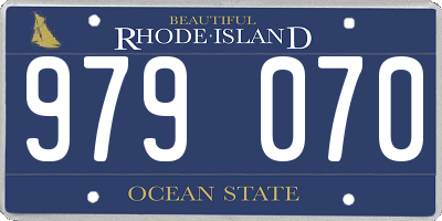 RI license plate 979070