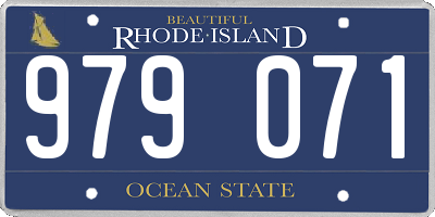RI license plate 979071