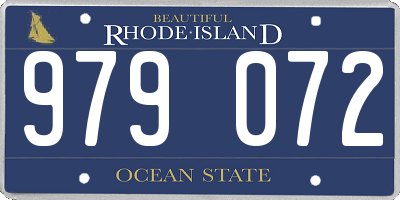 RI license plate 979072
