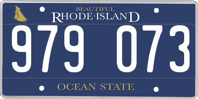RI license plate 979073