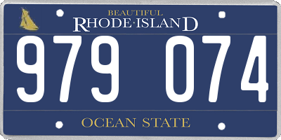 RI license plate 979074