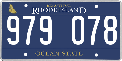 RI license plate 979078