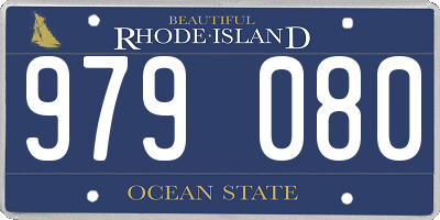 RI license plate 979080