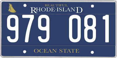 RI license plate 979081