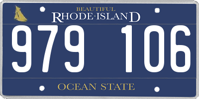 RI license plate 979106