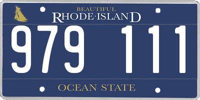 RI license plate 979111